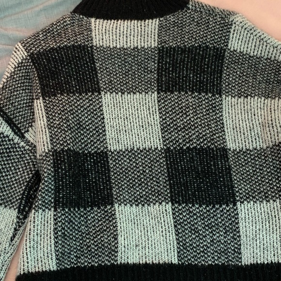 Plaid knitted sweater - Picture 2 of 2